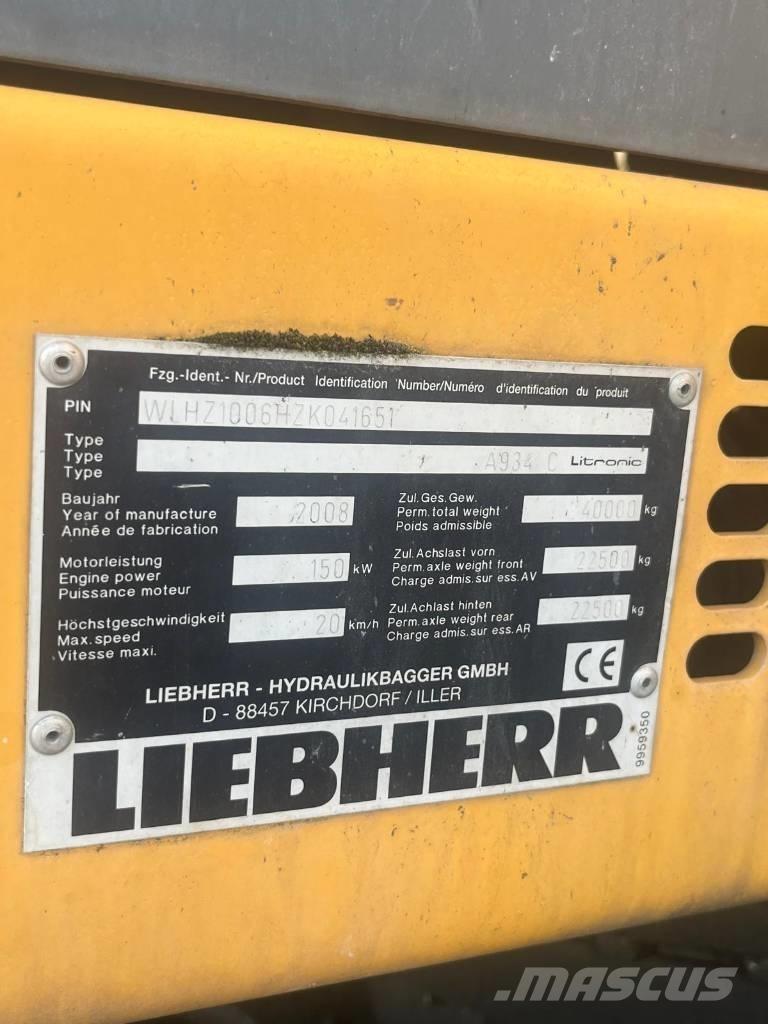 Liebherr A 934 C Перегружатели металлолома/промышленные погрузчики