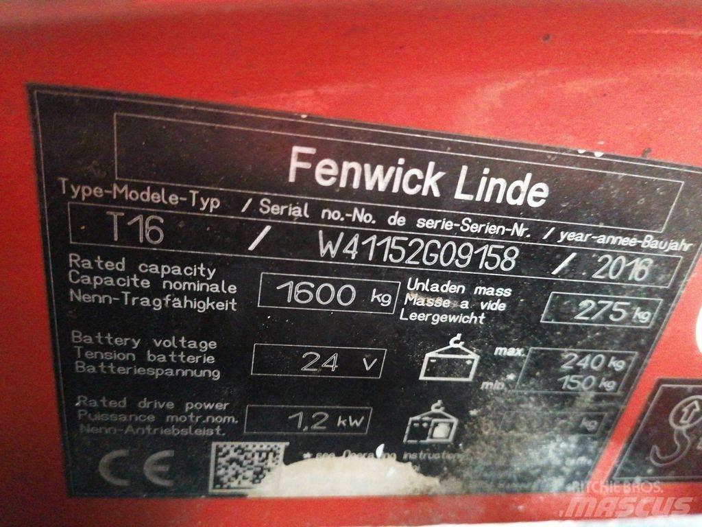 Linde T16 Ручные электрические тележки
