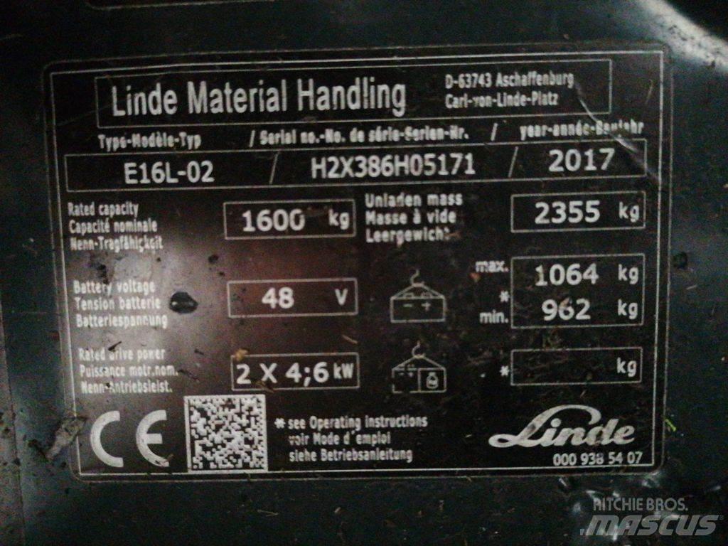 Linde E16L-02 Электропогрузчики
