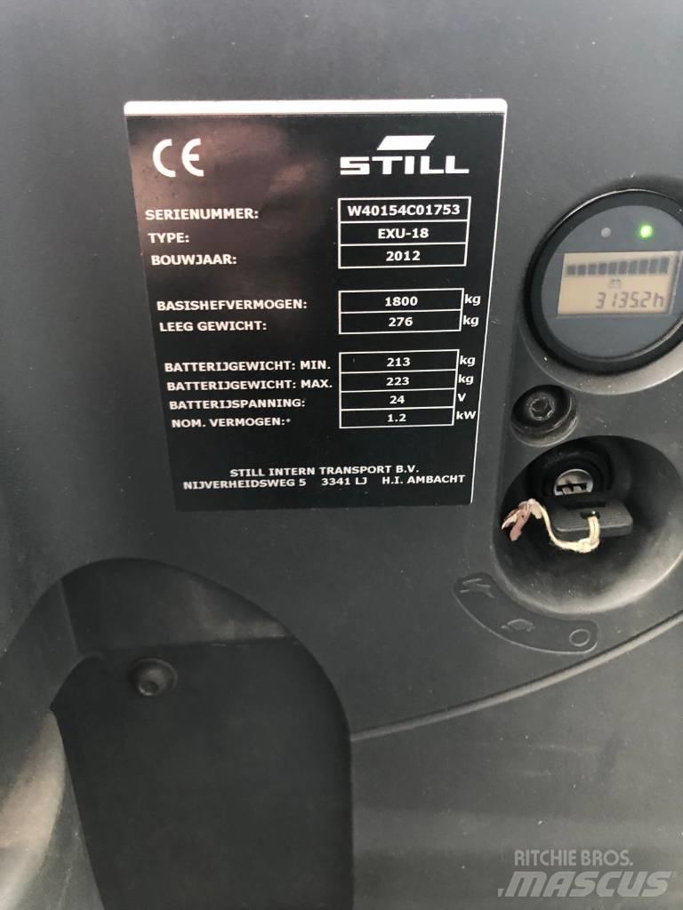 Still EXU 18 Ручные электрические тележки