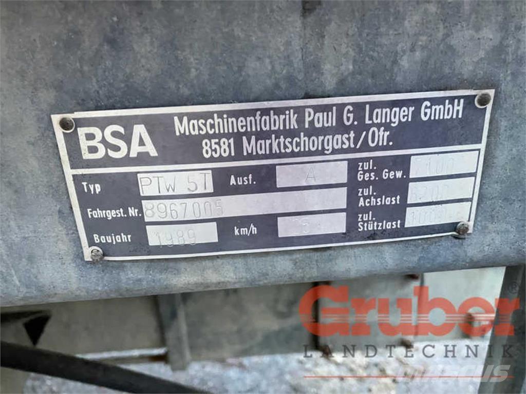 BSA PTW 5 T Цистерны для перевозки суспензий