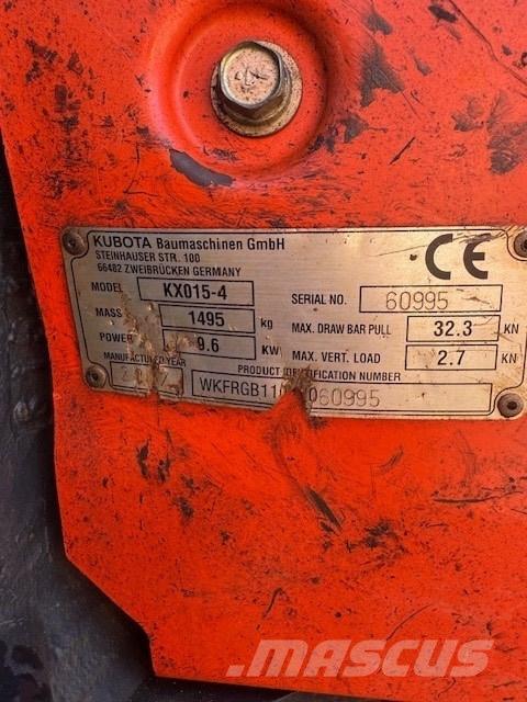 Kubota KX 015-4 Мини-экскаваторы