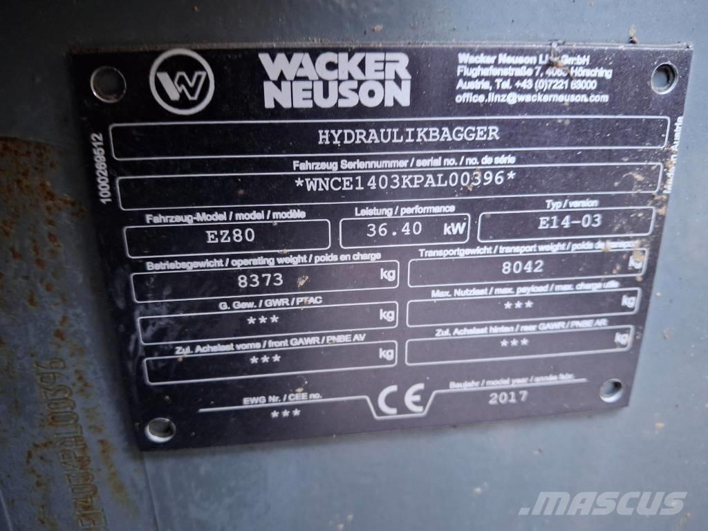 Wacker Neuson EZ 80 Малые экскаваторы 7т-12т