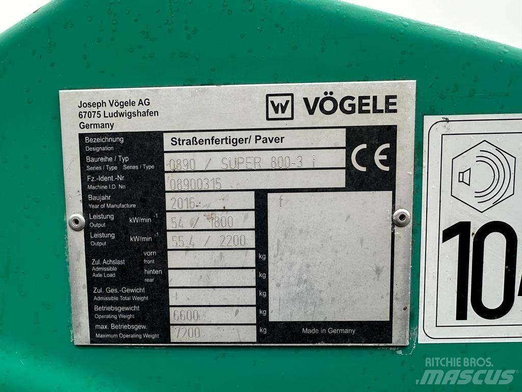 Vögele Super 800 -3i Асфальтоукладчики