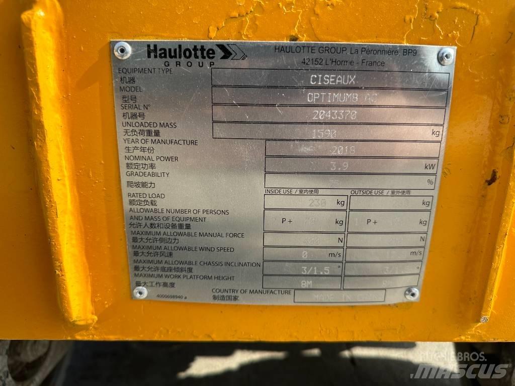Haulotte OPTIMUM 8 Ножничные подъемники