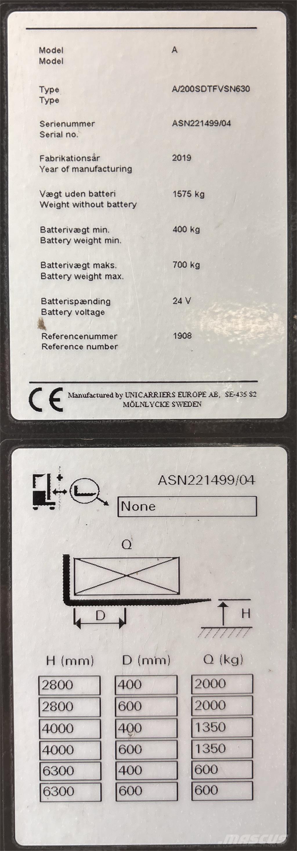 Atlet ASN200 Самоходные электроштабелёры