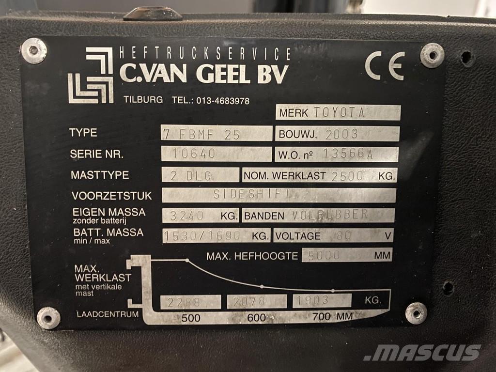 Toyota 7FBMF25 Электропогрузчики