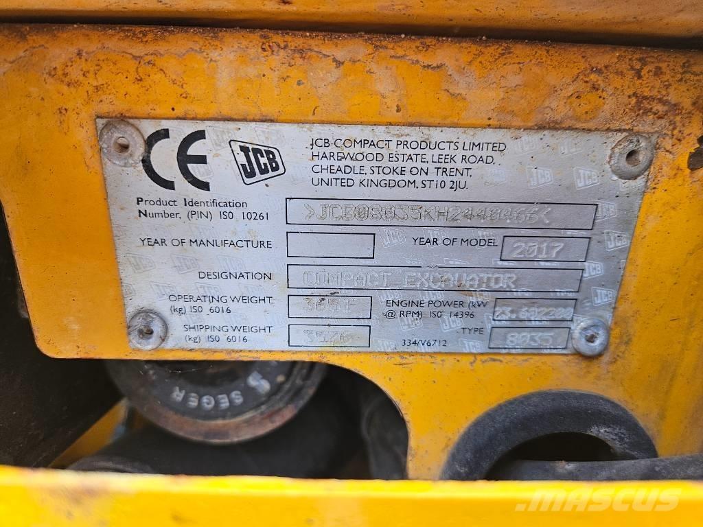 JCB 8035 ZTS + QH Мини-экскаваторы