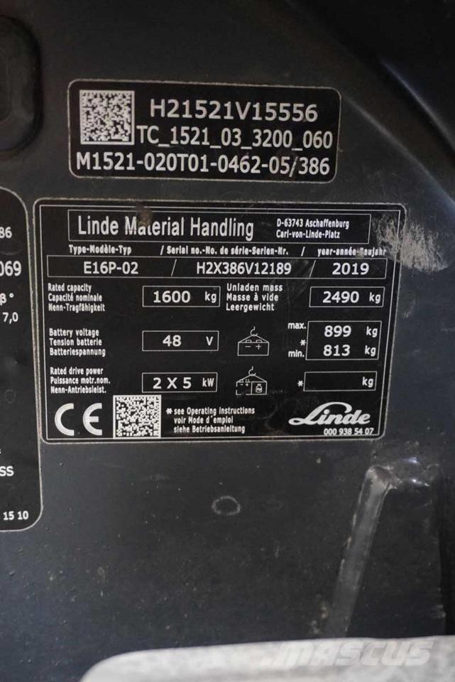 Linde E 16 P Электропогрузчики