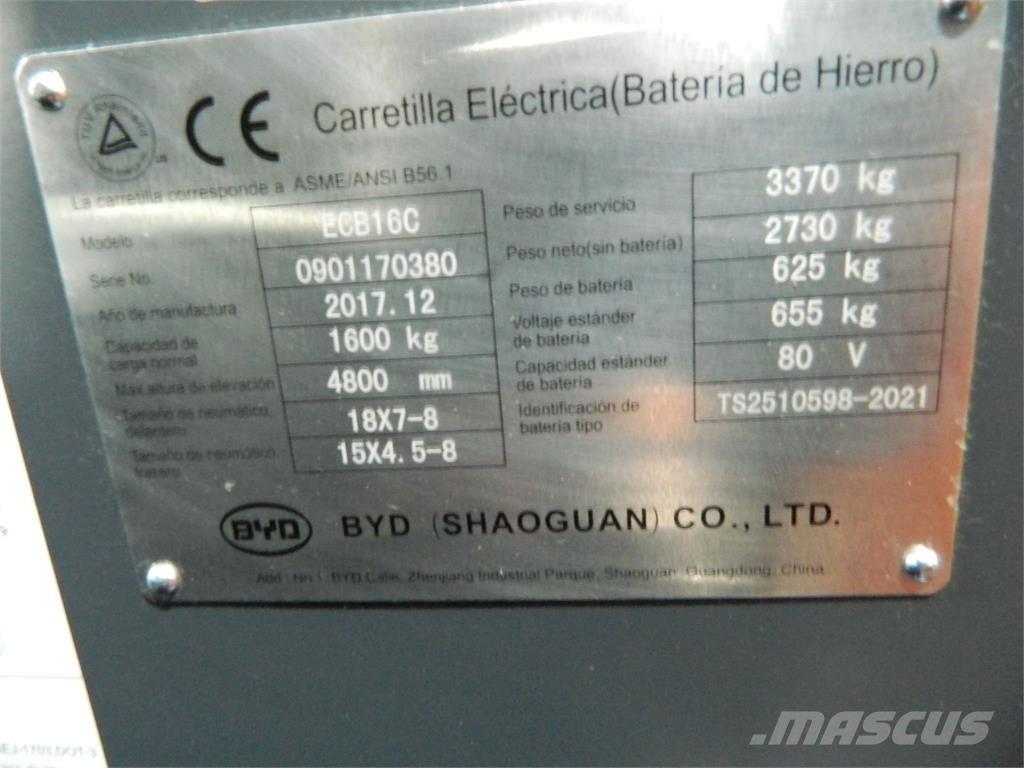 BYD ECB16C Электропогрузчики