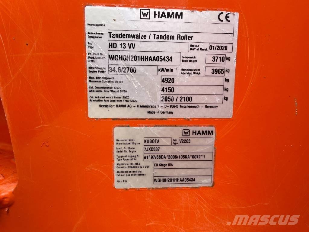 Hamm HD 13 VV Катки тротуарные