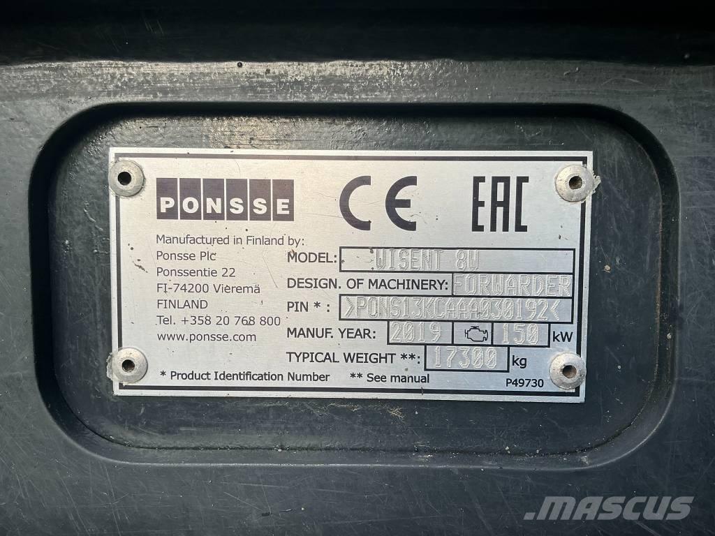 Ponsse Wisent 8W Форвардеры