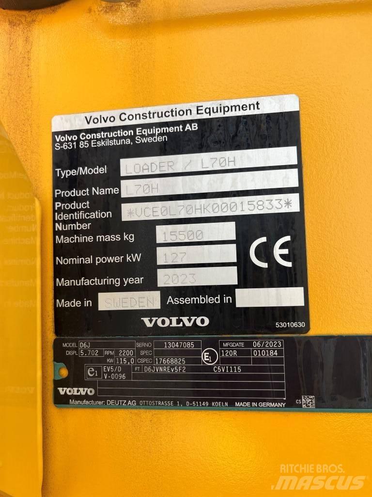 Volvo L70H Фронтальные погрузчики