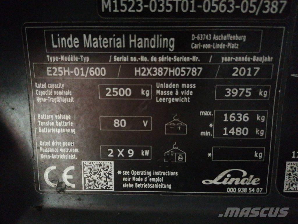 Linde E25H-01/600 Электропогрузчики