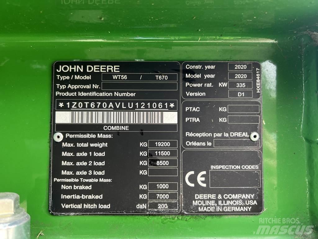 John Deere T670I Зерноуборочные комбайны