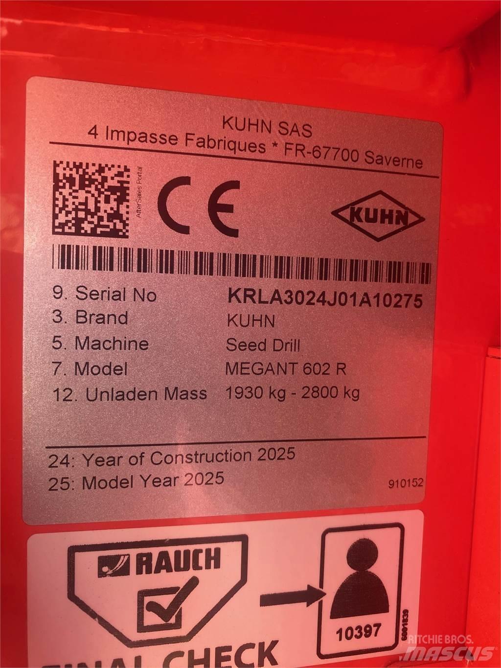 Kuhn MEGANT 602R Сеялки
