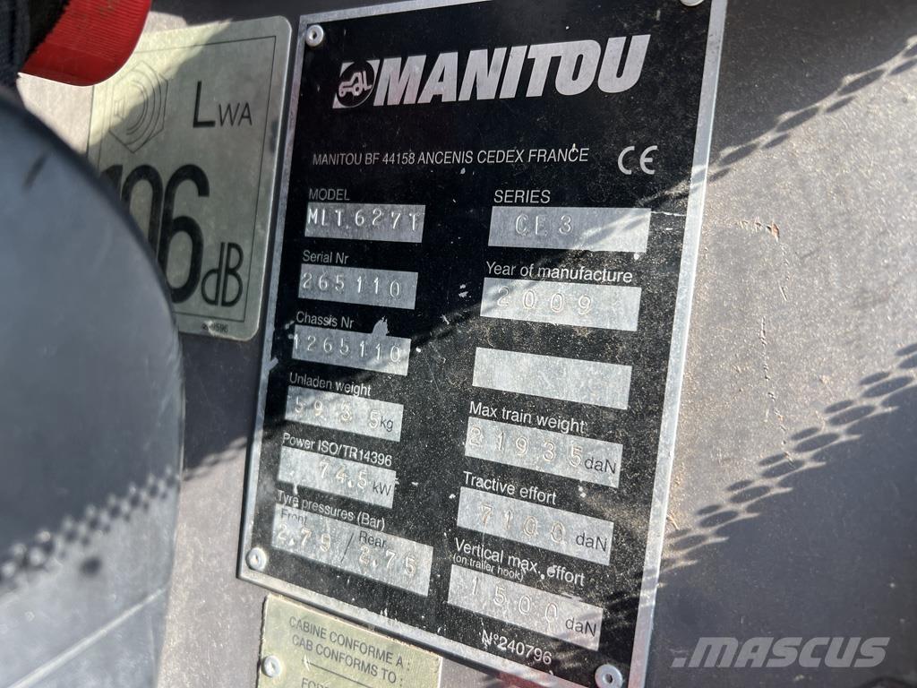 Manitou MLT627 Сельскохозяйственные телескопические погрузчики