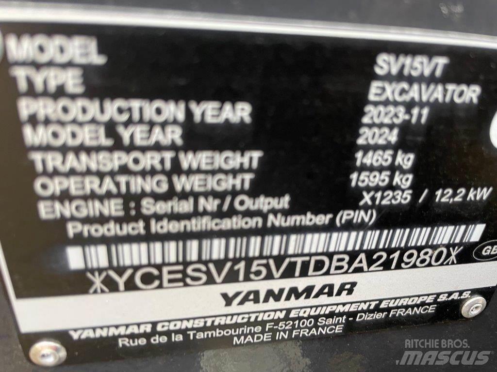 Yanmar SV15VT Малые экскаваторы 7т-12т