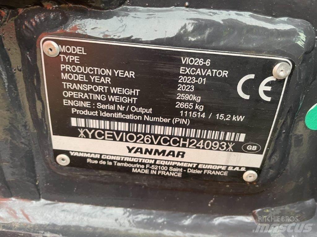 Yanmar VIO26-6 Малые экскаваторы 7т-12т