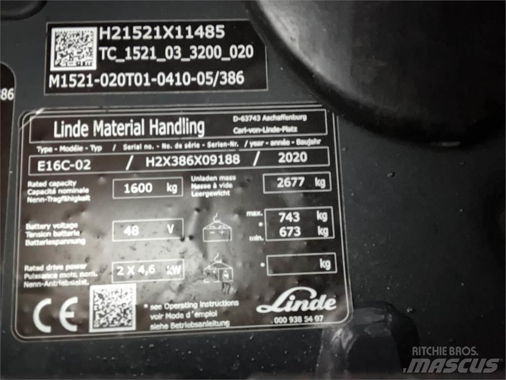 Linde E16C Электропогрузчики