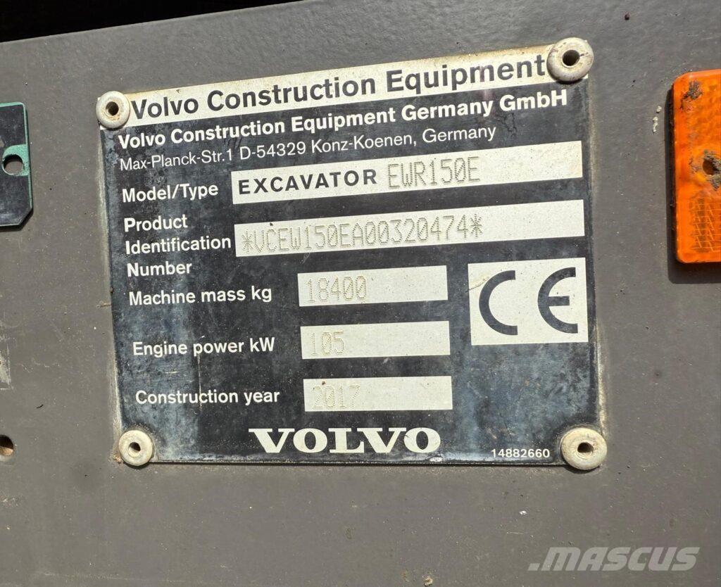 Volvo EWR150E Колёсные экскаваторы