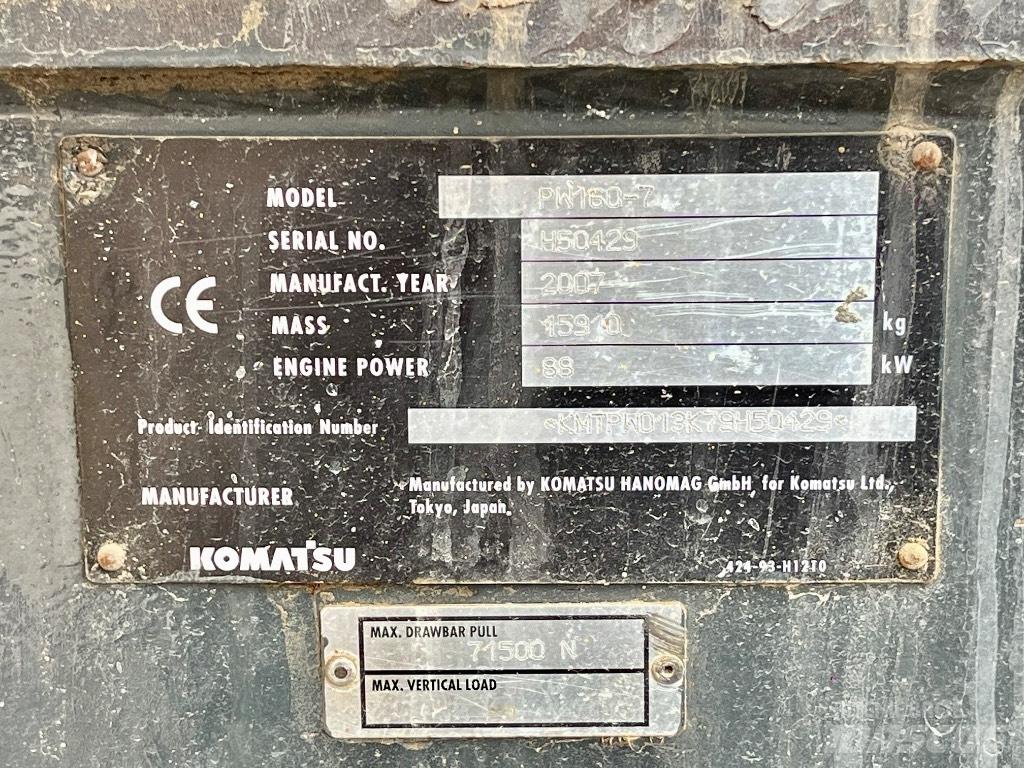 Komatsu PW 160 Колёсные экскаваторы