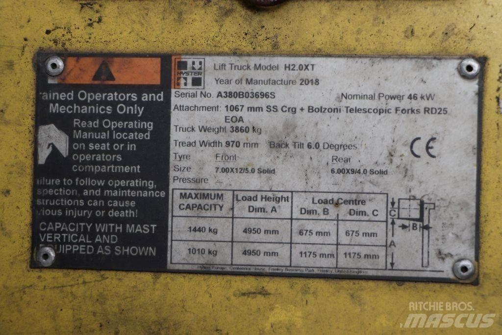 Hyster H2.0XT Газовые погрузчики