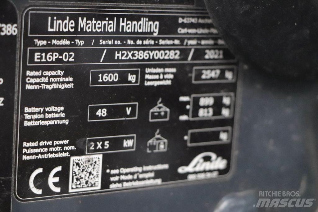 Linde E16P-02 Электропогрузчики
