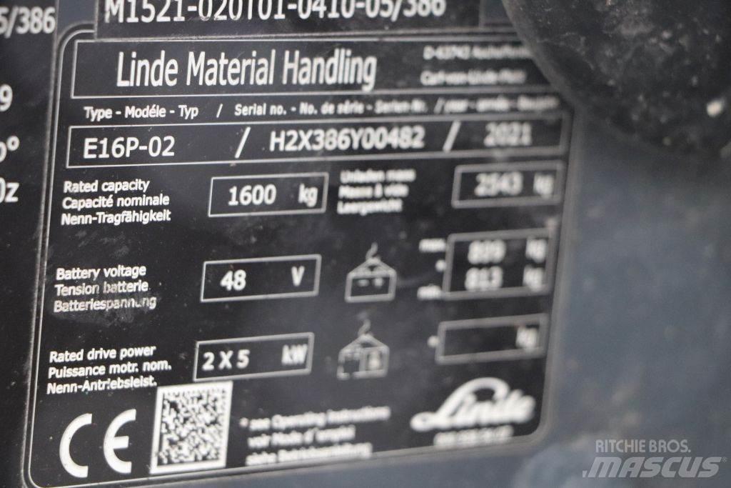 Linde E16P-02 Электропогрузчики