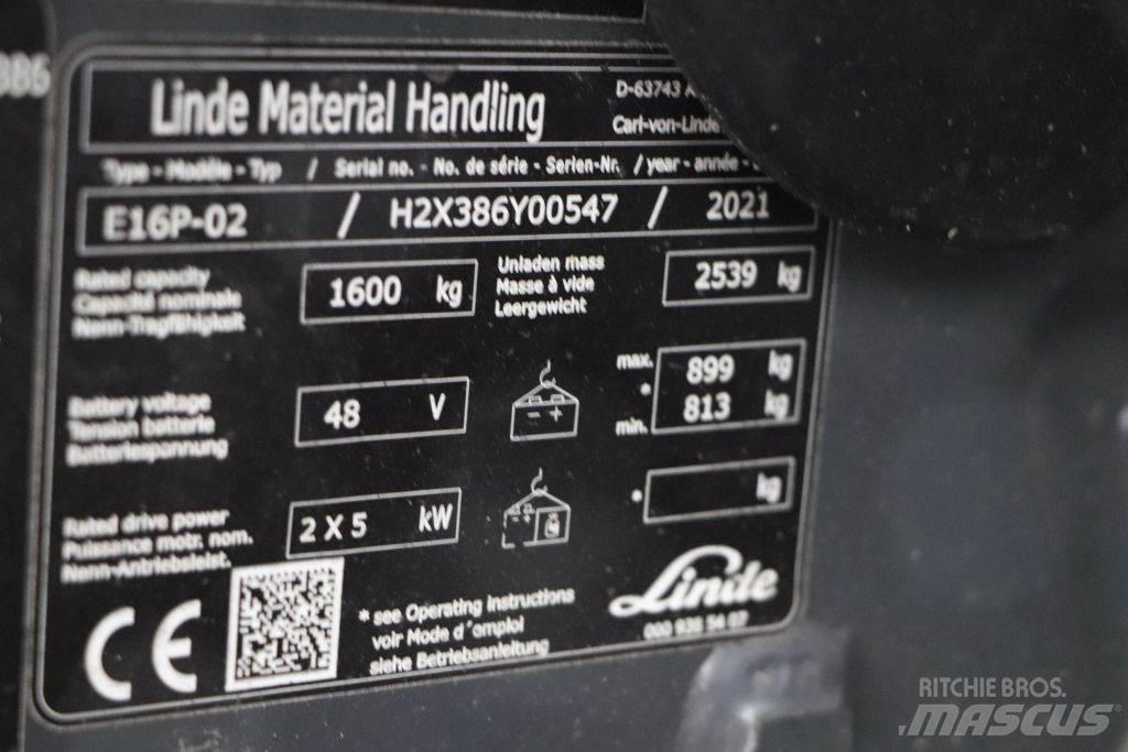Linde E16P-02 Электропогрузчики
