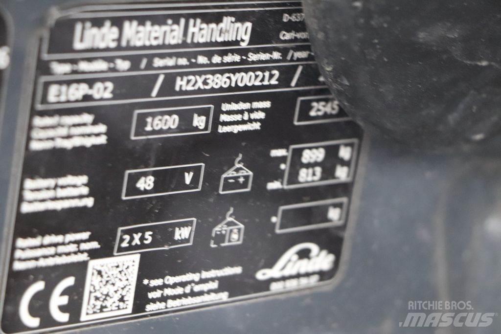 Linde E16P-02 Электропогрузчики