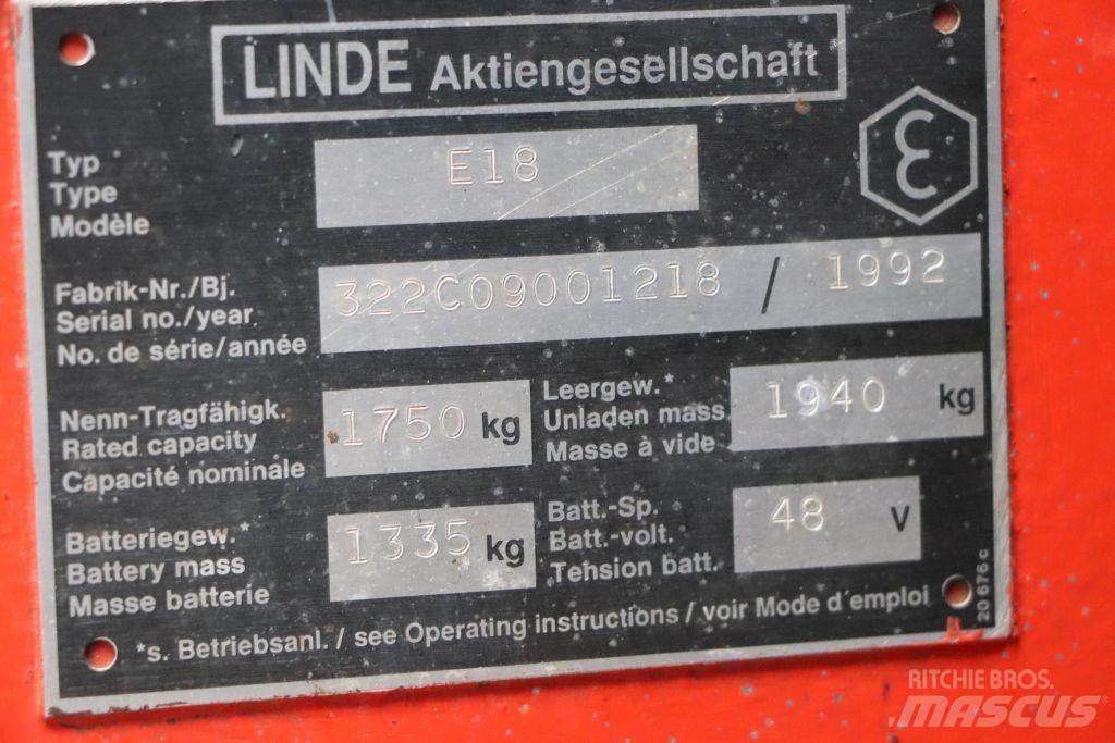 Linde E18 Электропогрузчики