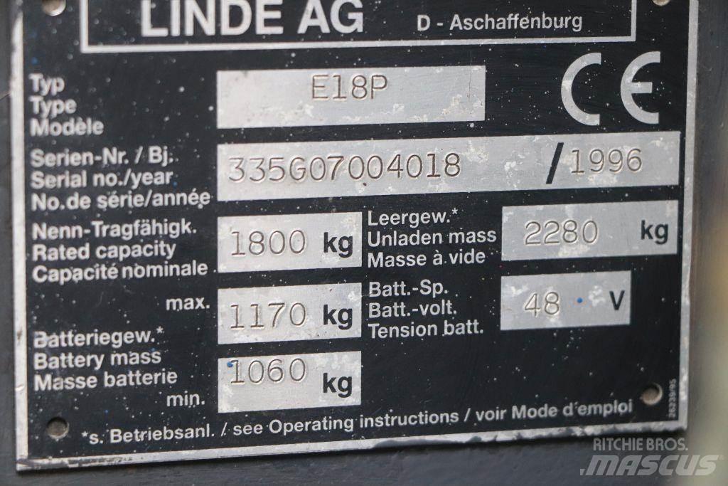 Linde E18P Электропогрузчики
