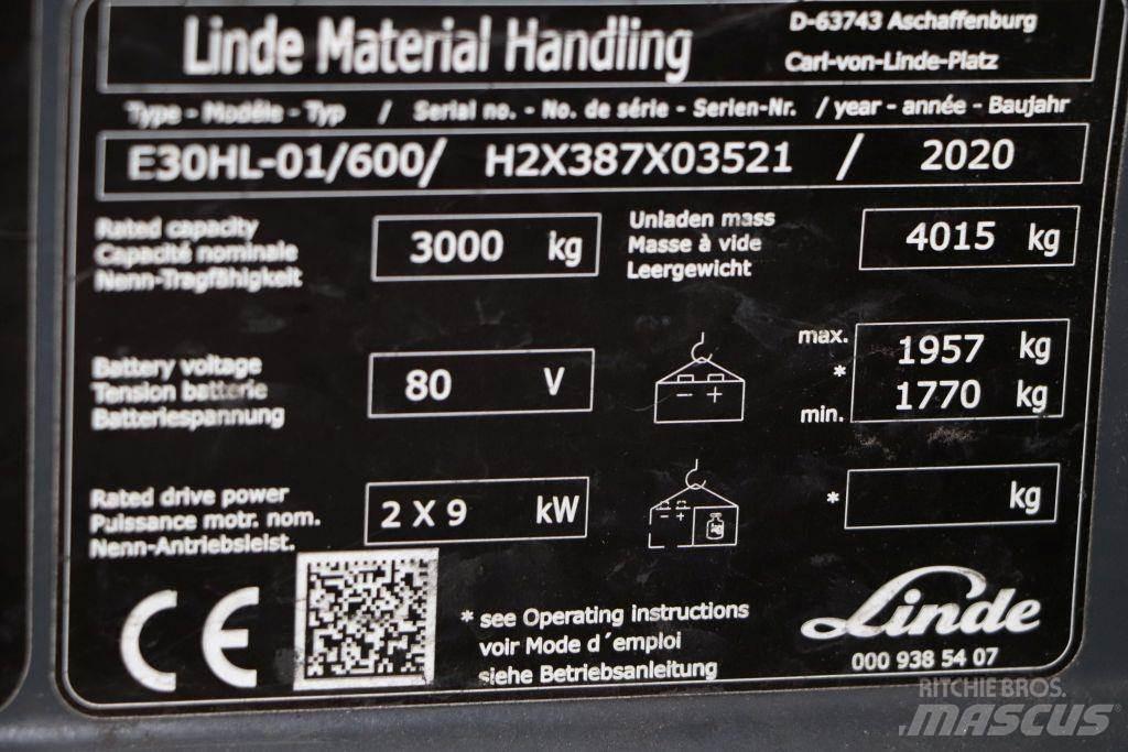 Linde E30HL-01/600 Электропогрузчики