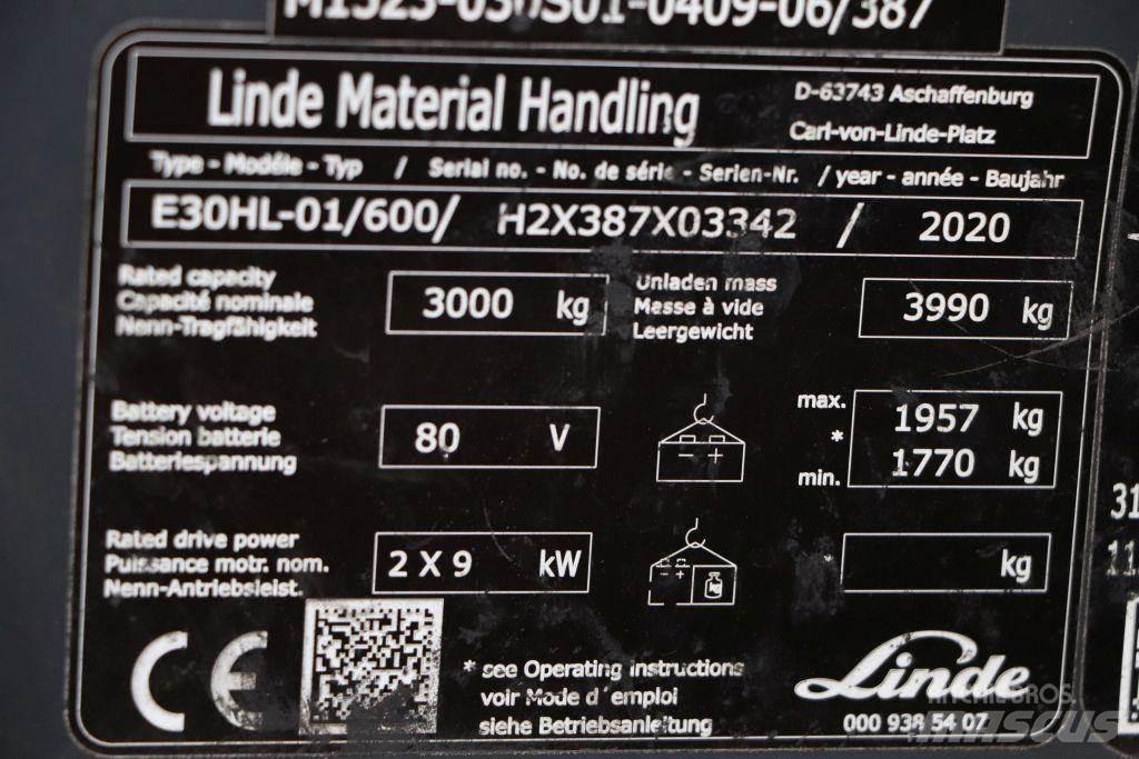 Linde E30HL-01/600 Электропогрузчики