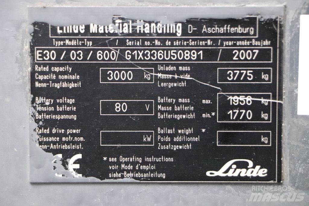 Linde E30S-03/600 Электропогрузчики