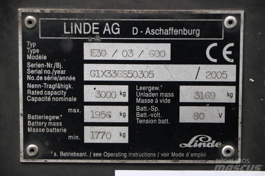 Linde E30S-03/600 Электропогрузчики