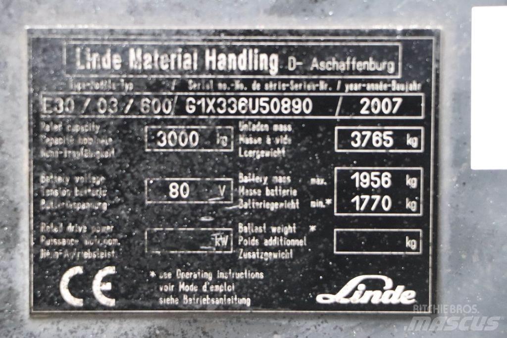 Linde E30S-03/600 Электропогрузчики