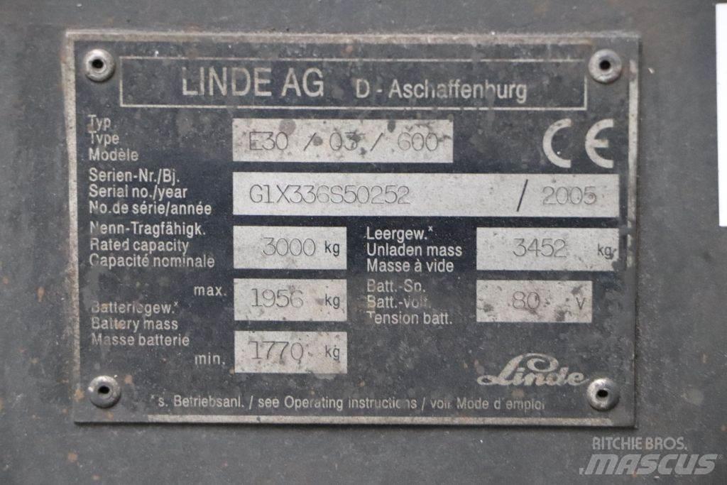 Linde E30S-03/600 Электропогрузчики