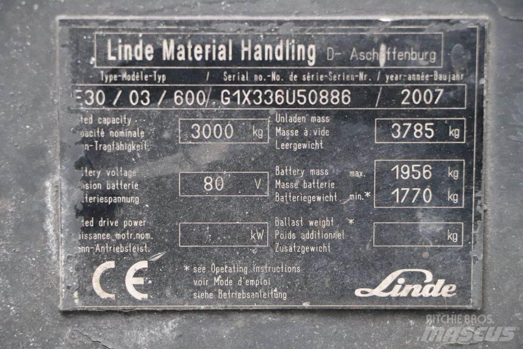 Linde E30S-03/600 Электропогрузчики