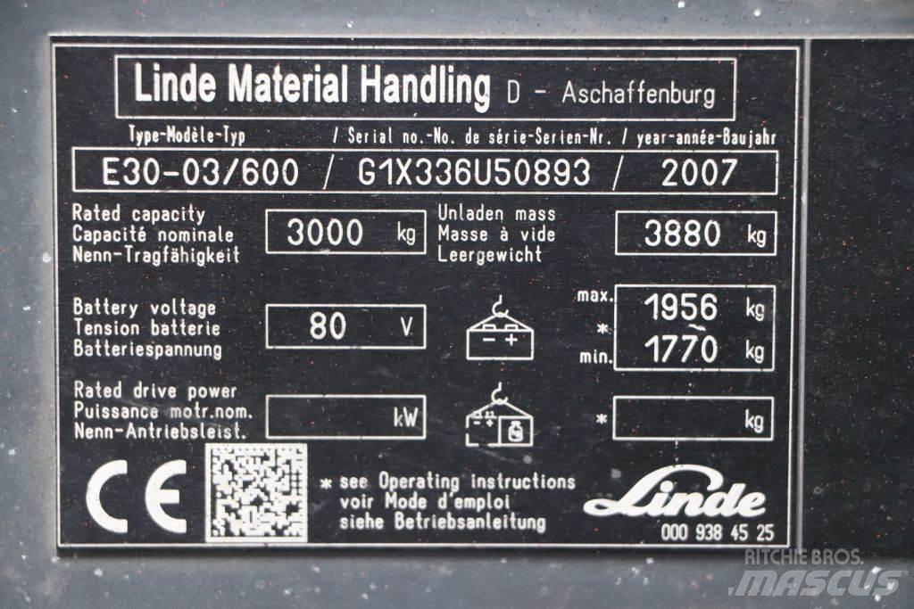 Linde E30S-03/600 Электропогрузчики