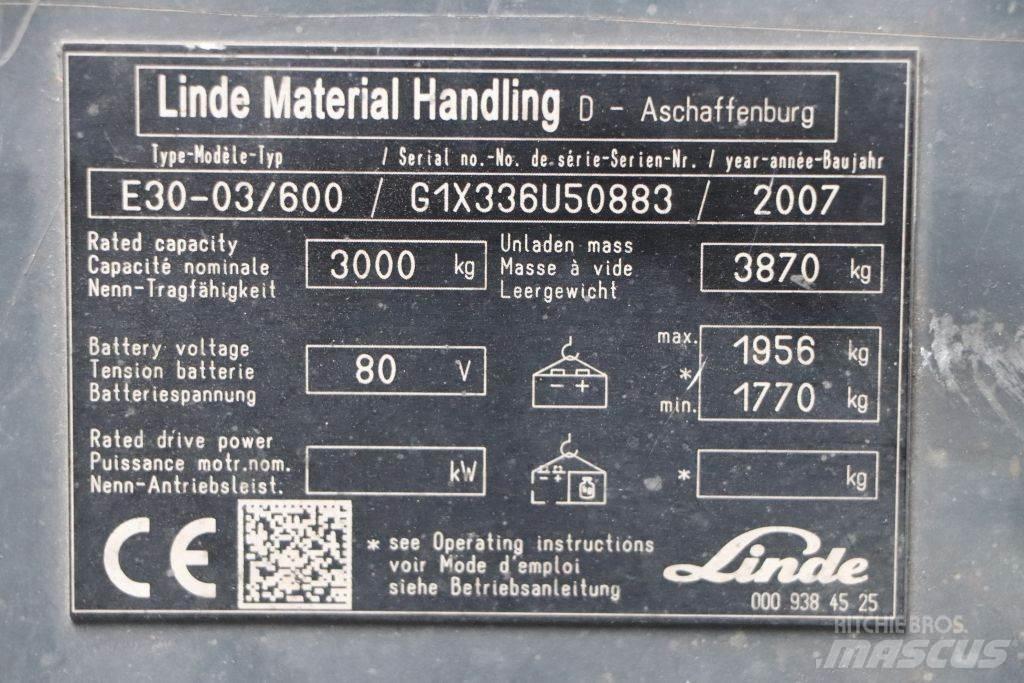 Linde E30S-03/600 Электропогрузчики