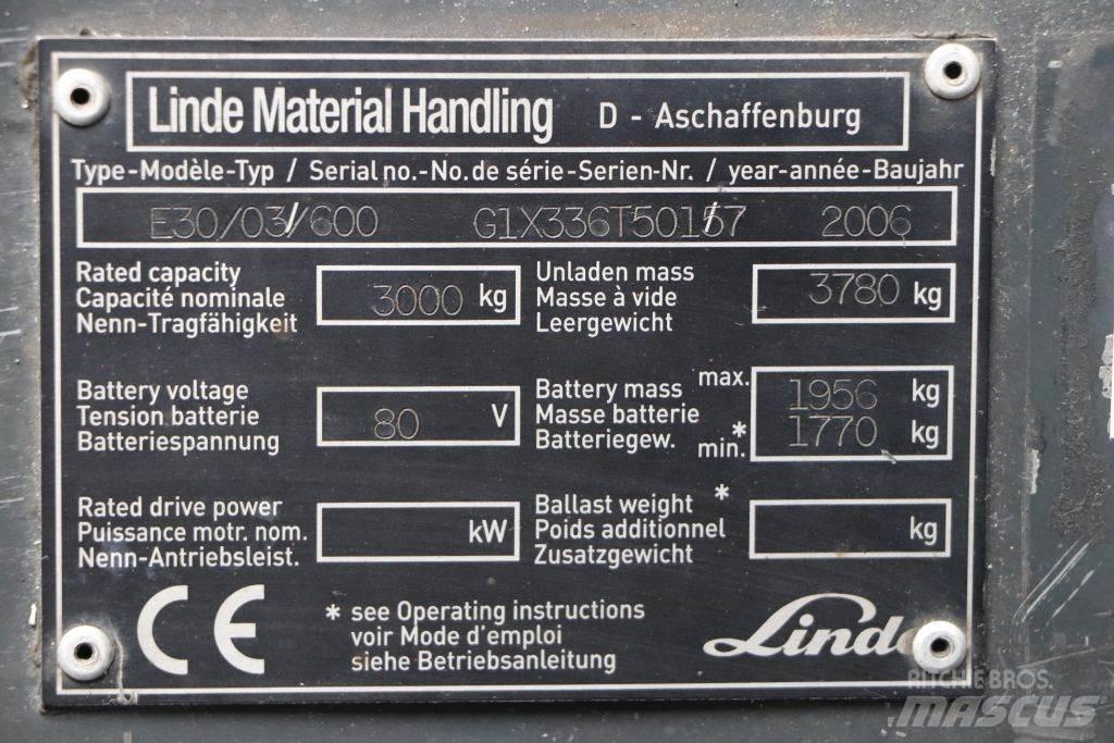 Linde E30S-03/600 Электропогрузчики