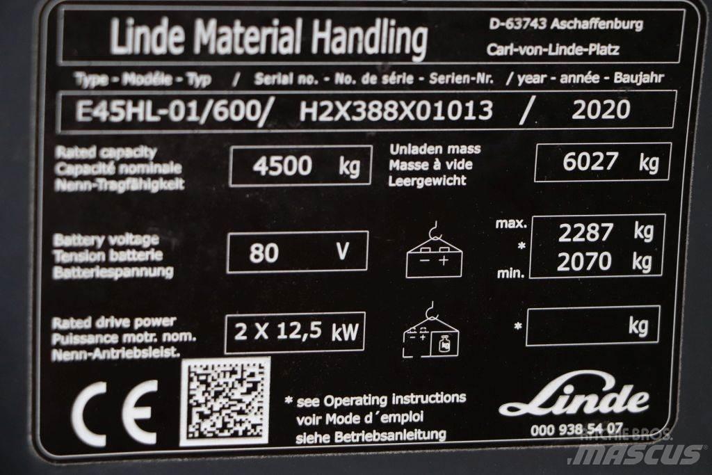 Linde E45HL-01/600 Электропогрузчики