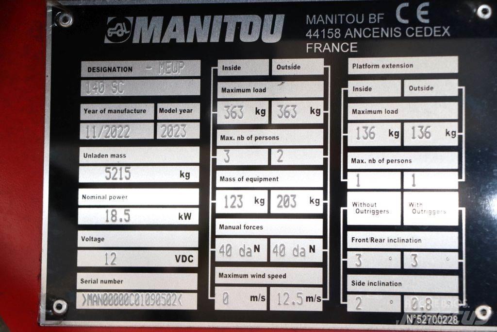 Manitou 140 SC Ножничные подъемники