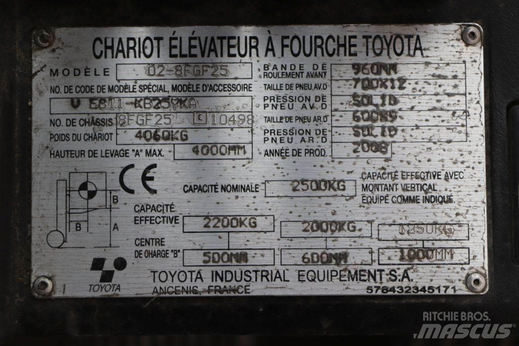 Toyota 02-8FGF25 Газовые погрузчики
