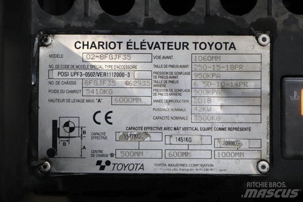 Toyota 02-8FGJF35 Газовые погрузчики