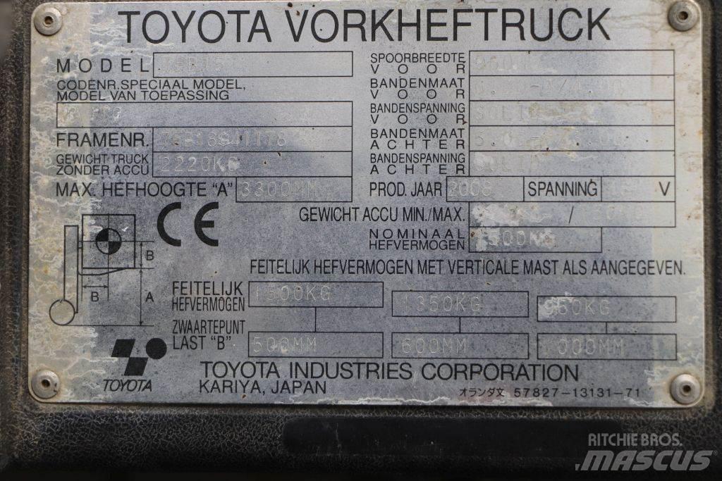Toyota 7FB15 Электропогрузчики