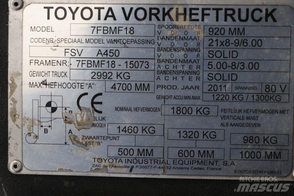 Toyota 7FBMF18 Электропогрузчики