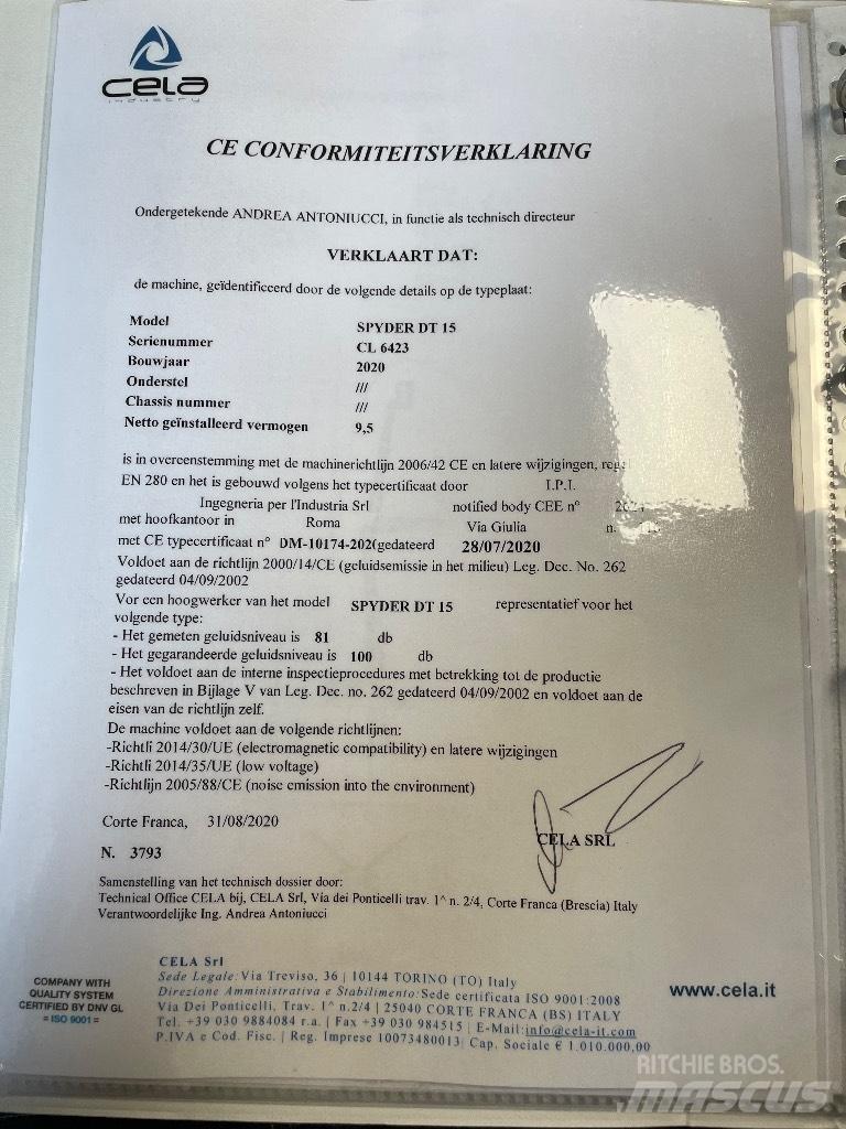 Cela DT 15 SOLD Коленчатые подъемники